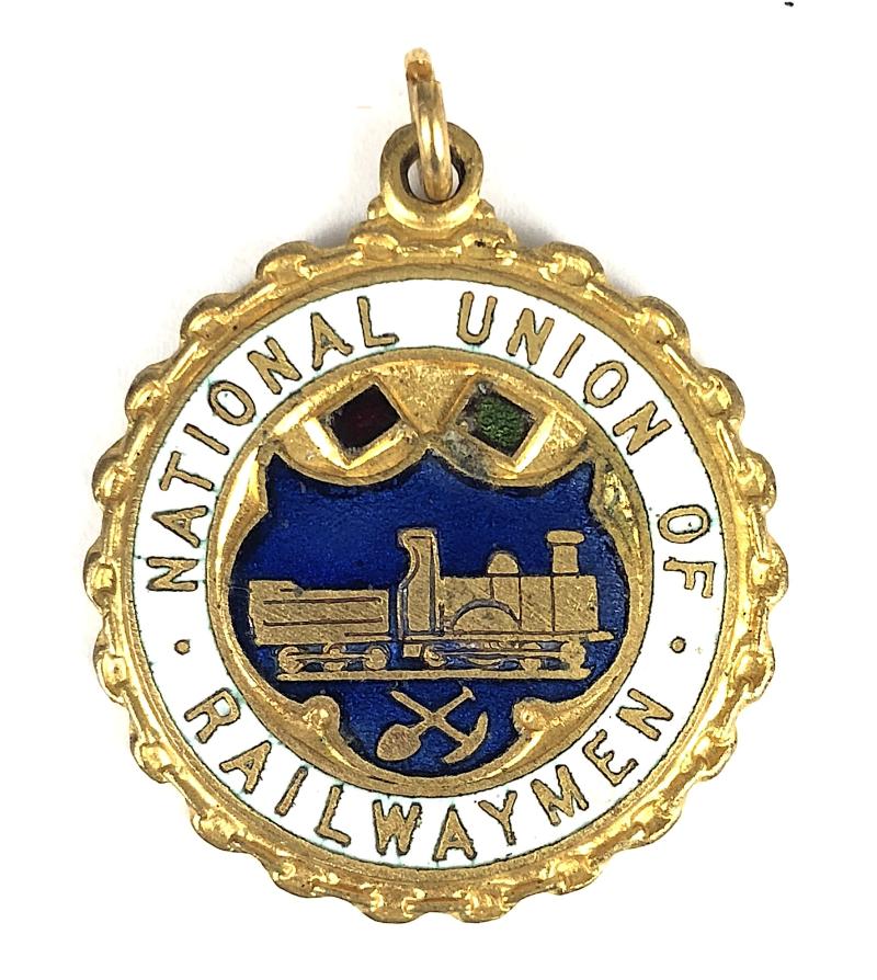 National Union of Railwaymen NUR badge watch fob badge c.1920's