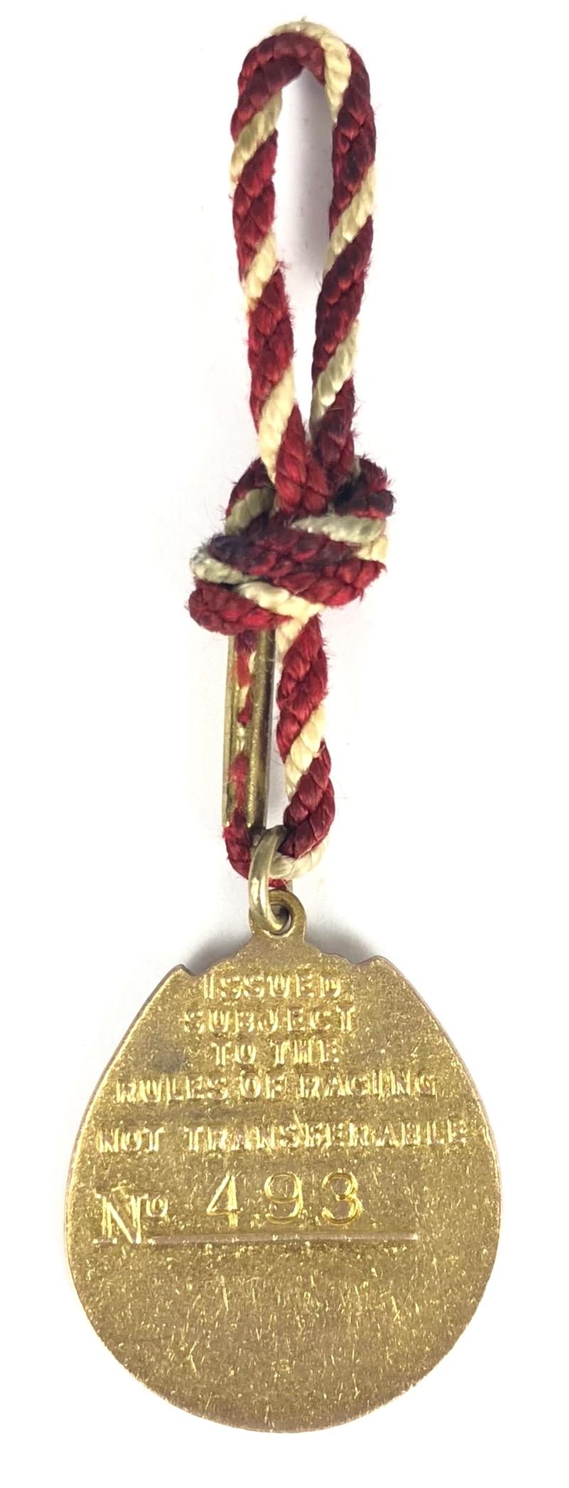 1961 Newbury Race Club horse racing club membership badge Berkshire