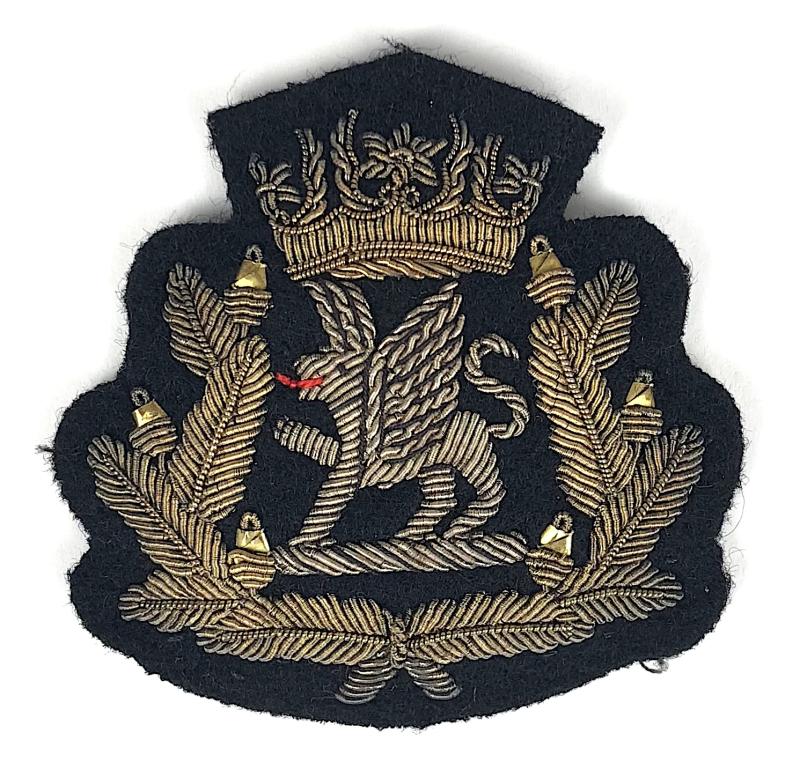 BOAC Airline silver and gold bullion cap badge