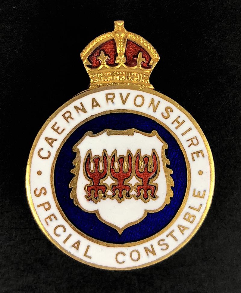 Caernarvonshire Special Constable police badge Wales