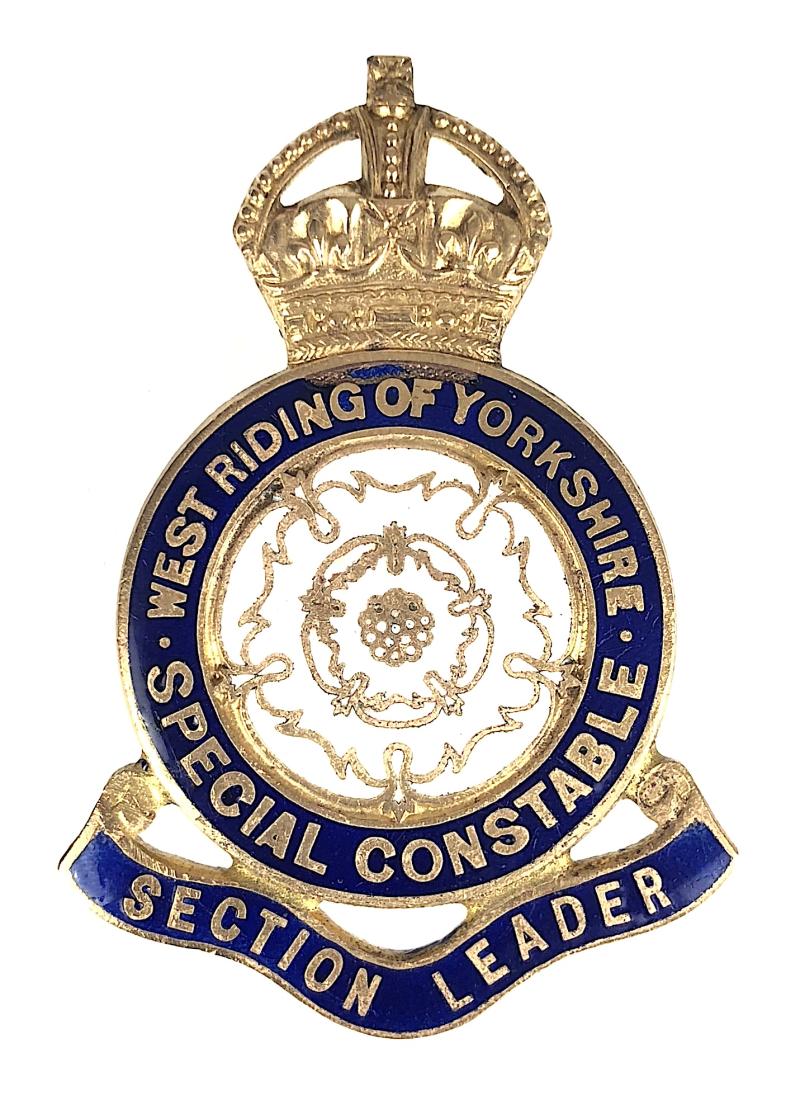 West Riding of Yorkshire Special Constable Section Leader police badge