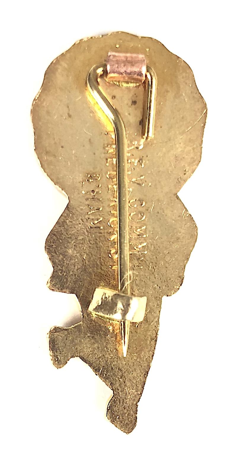 Robertsons 1970s Golly Skater advertising badge R.E.V.Gomm
