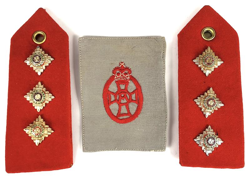 QARANC Queen Alexandra's Royal Army Nursing Corps pair of rank shoulder boards