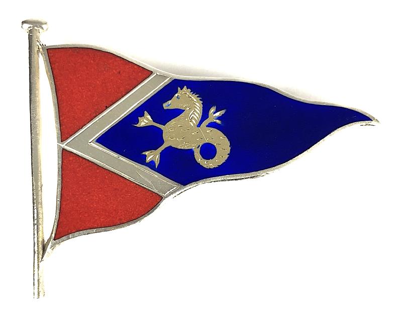 Eastbourne Sailing Club Pennant 1932 Hm silver & enamel pin badge