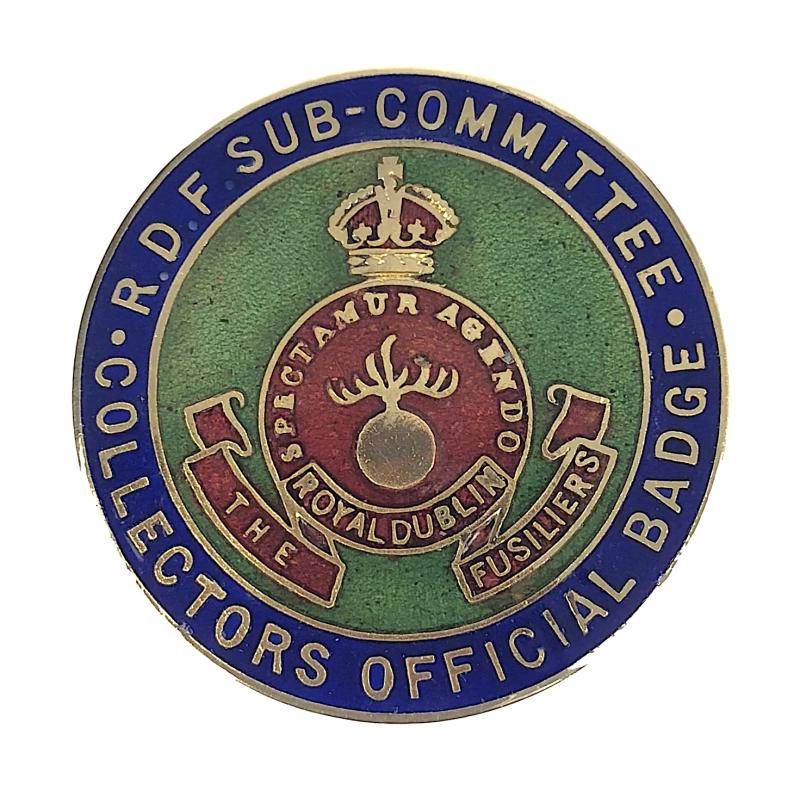 Royal Dublin Fusiliers Sub-Committee Collectors Official fundraising home front badge