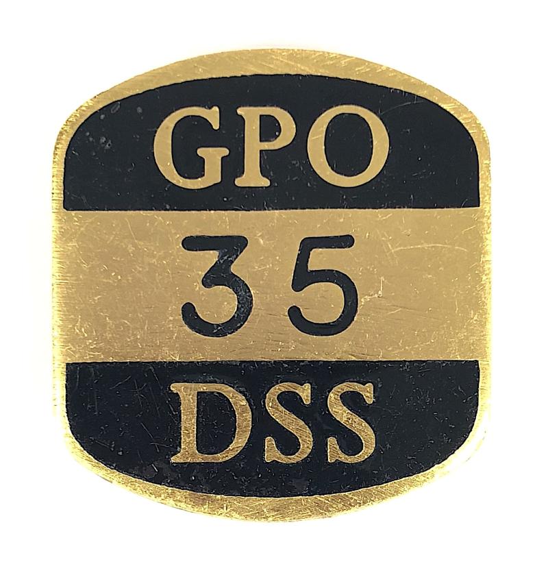 General Post Office GPO 35 DSS postmans security badge