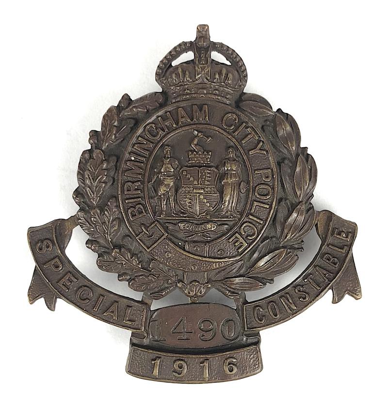 Birmingham City Police Special Constable 1916 bronze cap badge