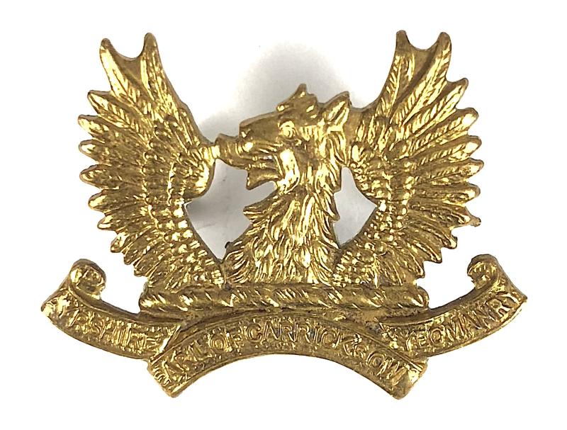Ayrshire Yeomanry Earl of Carrick's Own brass collar badge