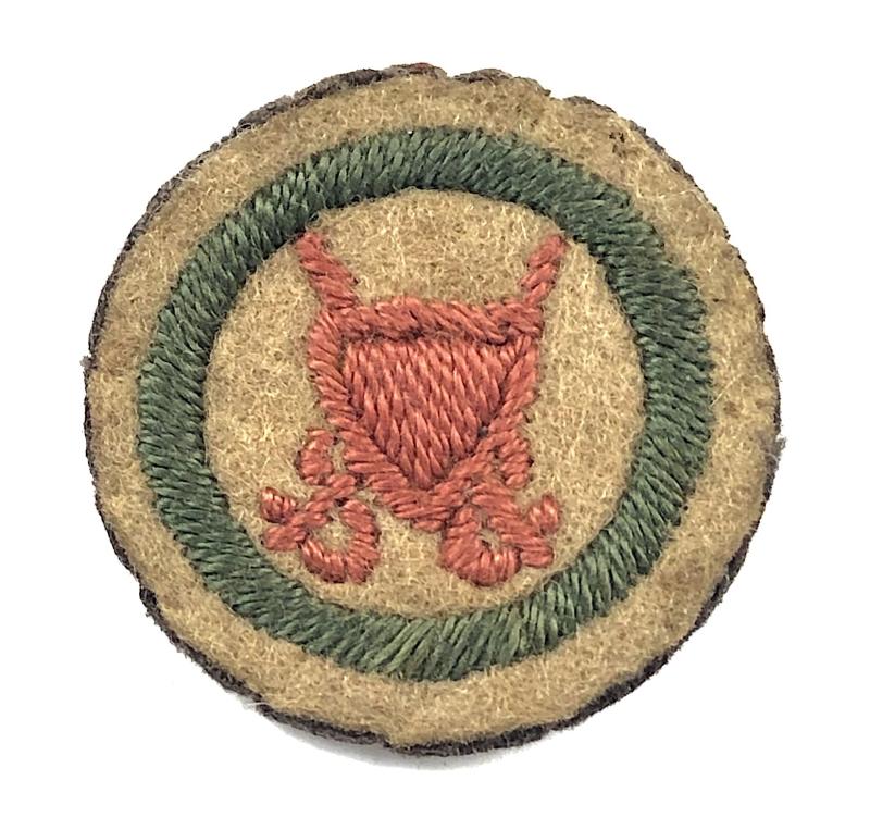 Boy Scouts Master-at arms proficiency circa 1909 khaki felt cloth badge
