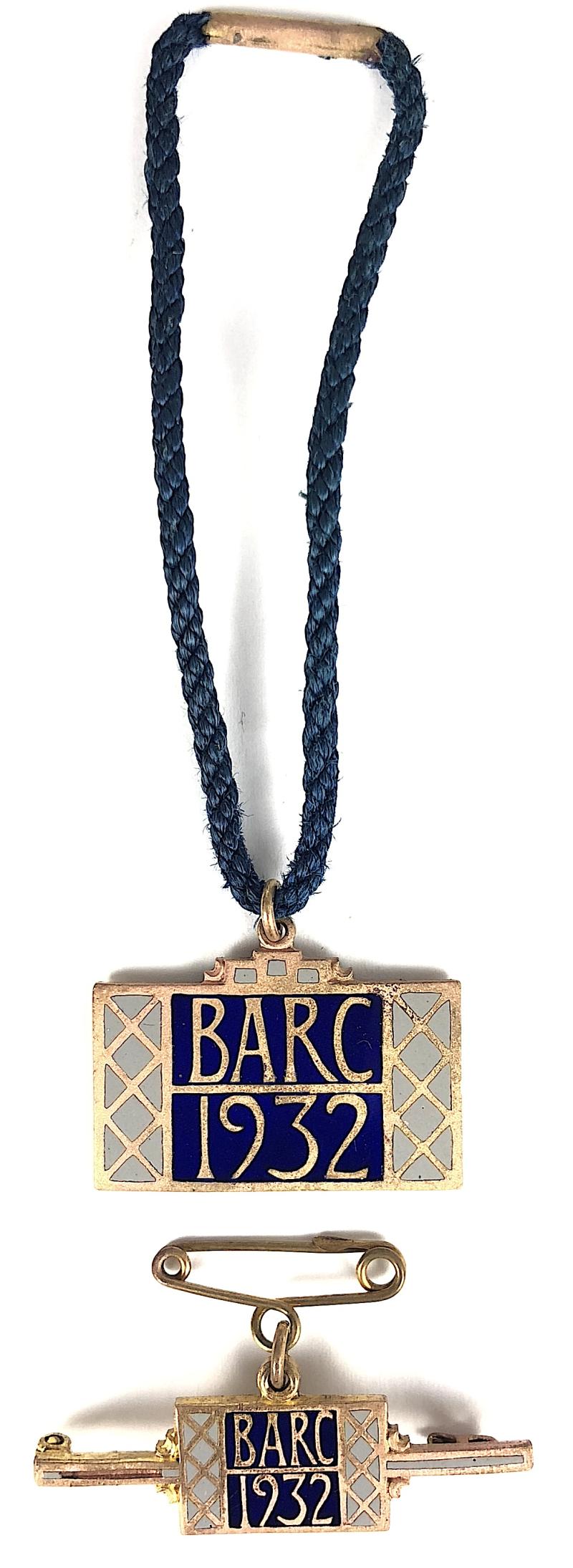 1932 Brooklands Automobile Racing Club BARC Gents & Guest badges