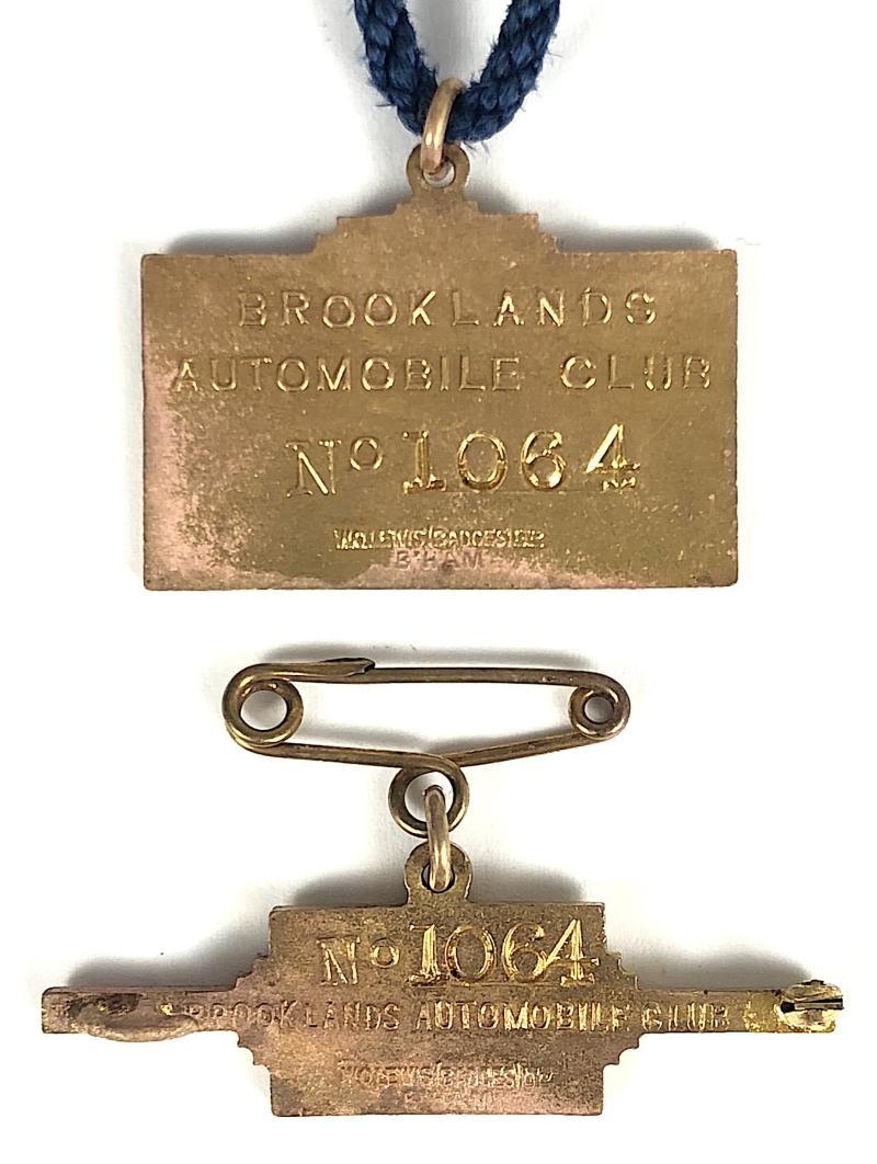 1932 Brooklands Automobile Racing Club BARC Gents & Guest badges