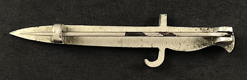 WW1 Blankenberghe miniature bayonet pin badge
