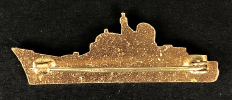RMS Saxonia Cunard Steamship Company ships silhouette pin badge c.1954–1962