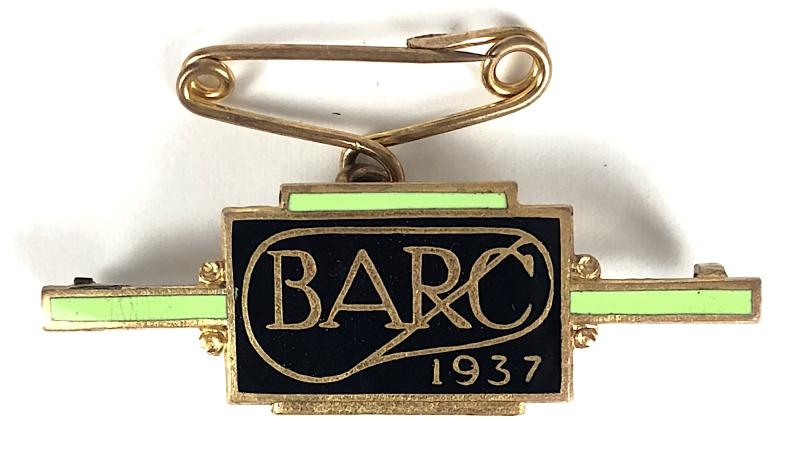 Brooklands Automobile Racing Club BARC 1937 membership badge & guest