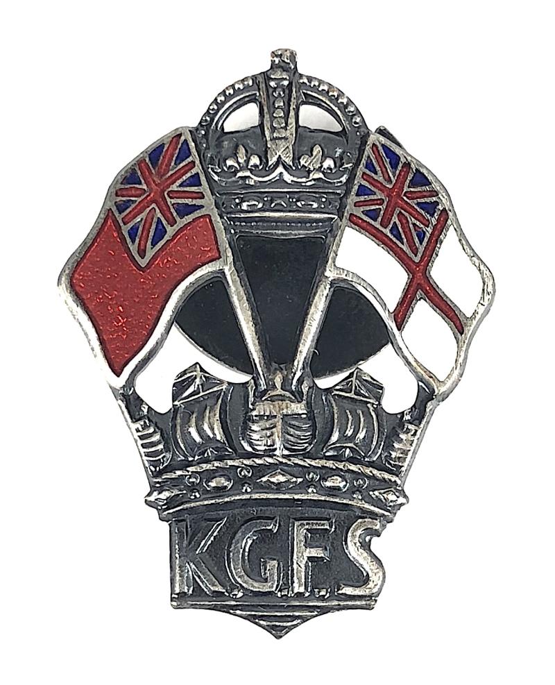 King George's Fund for Sailors KGFS Naval Red & White Ensign Badge
