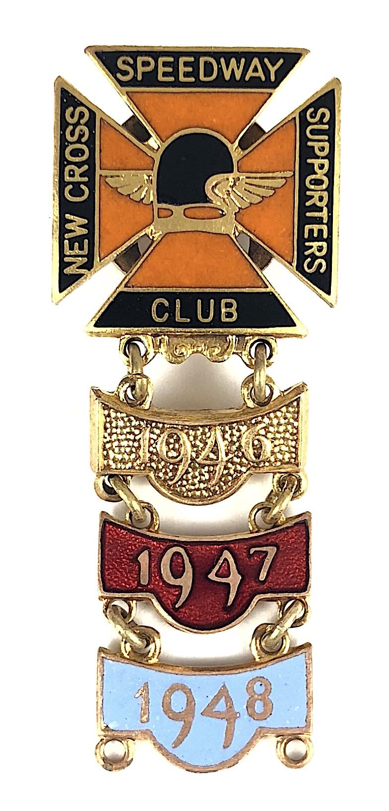 New Cross Speedway Supporters Club buttonhole badge c.1934