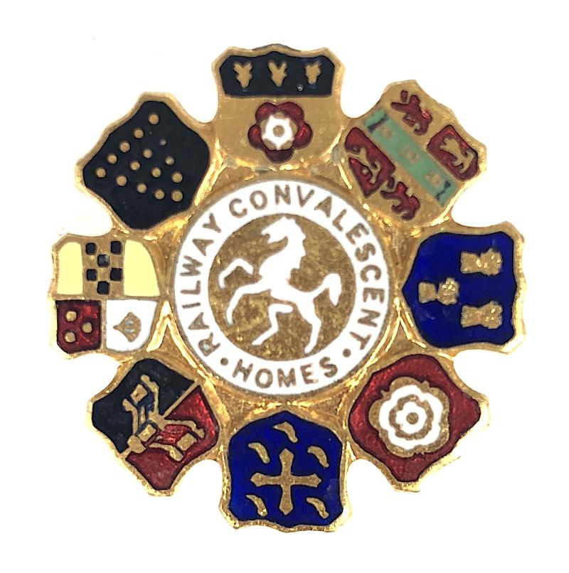 Railway Convalescent Homes lapel badge issued 1954 to 1964