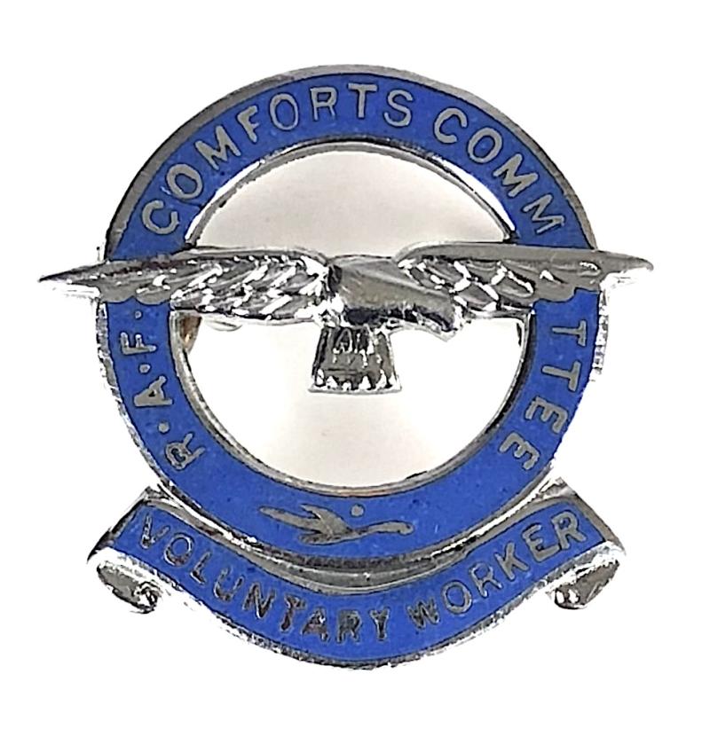 Royal Air Force Comforts Committee Voluntary Worker home front badge