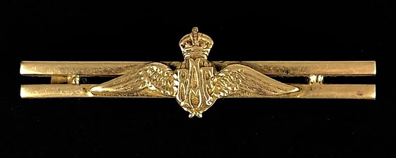 Royal Air Force pilot wing RAF wartime gilt tie pin sweetheart badge