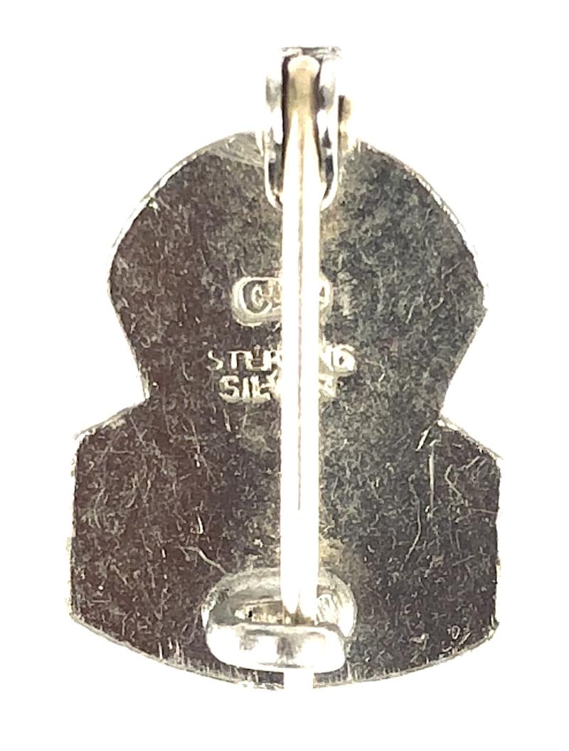 Air Raid Precautions ARP silver miniature pin badge by Charles Horner